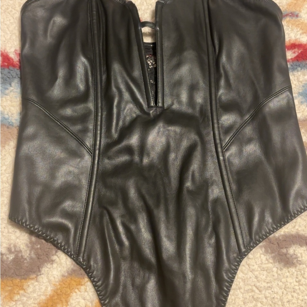 Victoria's Secret Faux Leather Body suit
